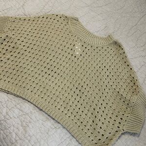 Gold glitter see through sweater